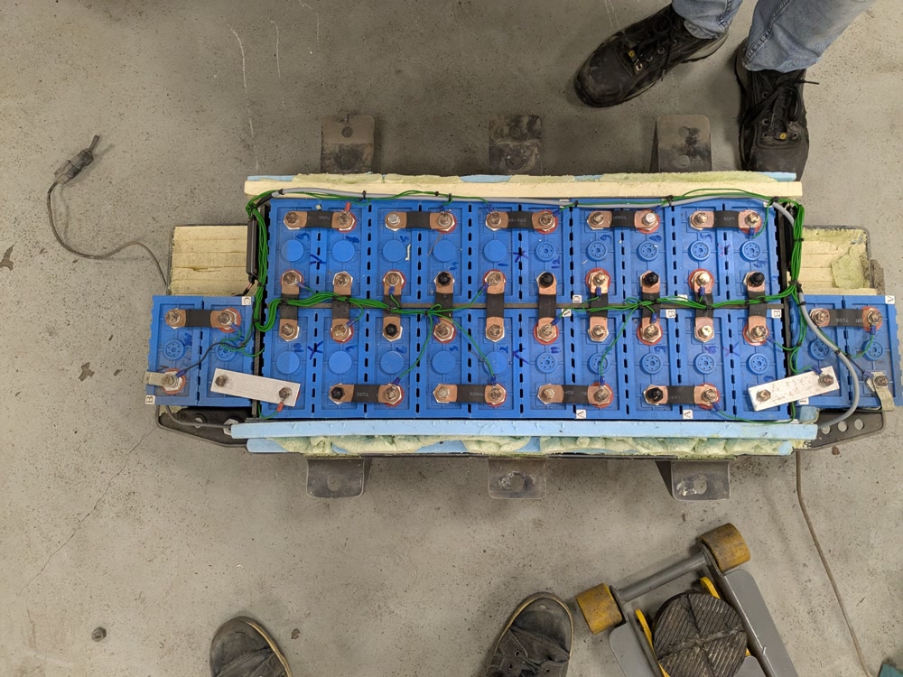 Inside the rear battery